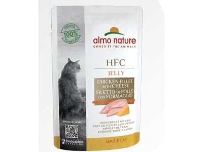 Almo Nature HFC jelly cat Kurací filet so syrom 55g