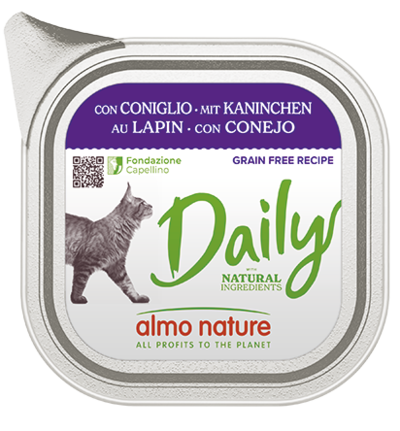 Almo Nature Daily cat vanička králik 100g