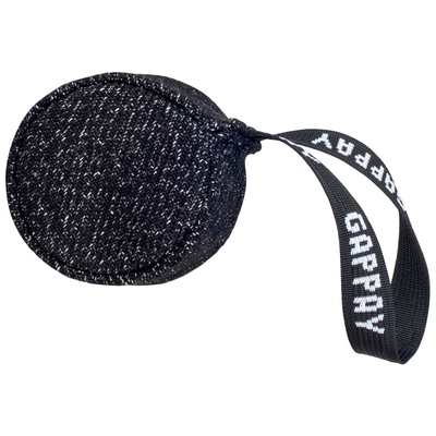 Míč z kroužkového materiálu, měkký, s ouškem, průměr 11 cm, šířka 6 cm