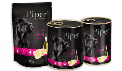 Piper Kapsička pre psov s hovädzími držkami, 500g