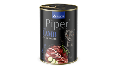 New Piper Senior s jahňacím mäsom a cuketou 400g