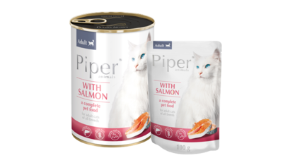 Piper pre mačky s lososom