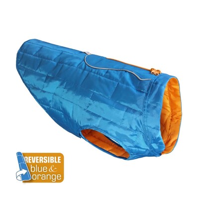 Kurgo Loft bunda pre psov – modrá/oranžová