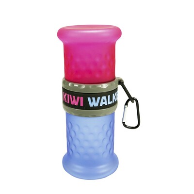 KIWI WALKER Cestovná fľaša 2in1, ružovo-modrá