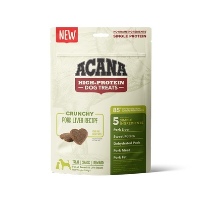 ACANA High-Protein bravčové pamlsky Crunchy Pork liver 100g