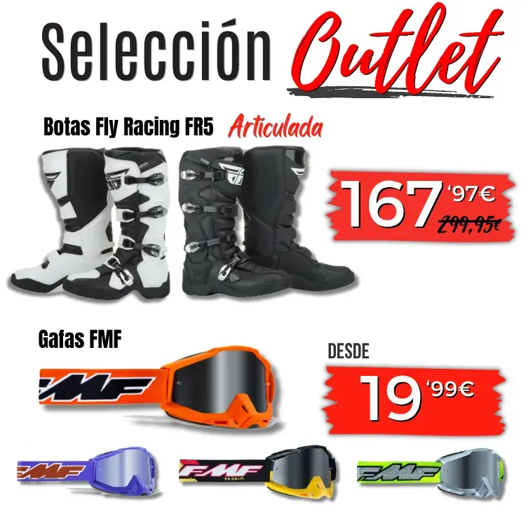 Ofertas Outlet, seleccion chaquetas, botas, gafas...