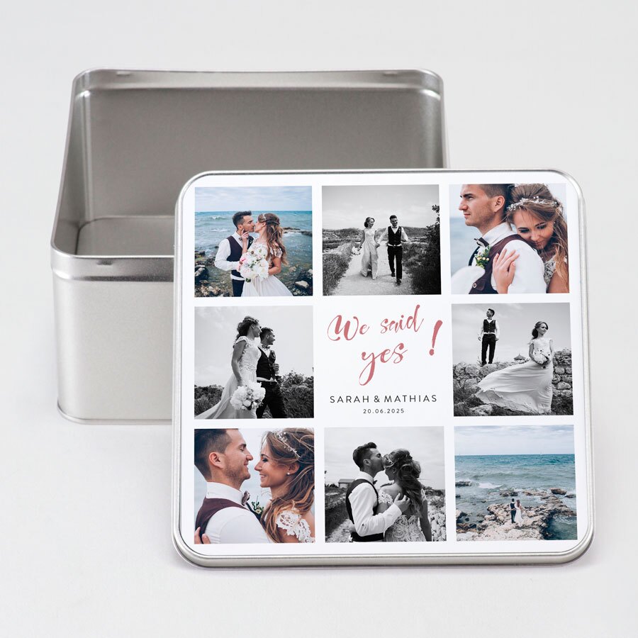 Personalisierte Geschenkbox Mit Fotocollage Zur Hochzeit Hochzeit Tadaaz
