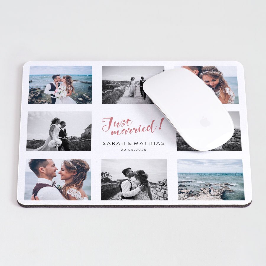 Personalisiertes Mauspad Mit Fotocollage Hochzeit Tadaaz