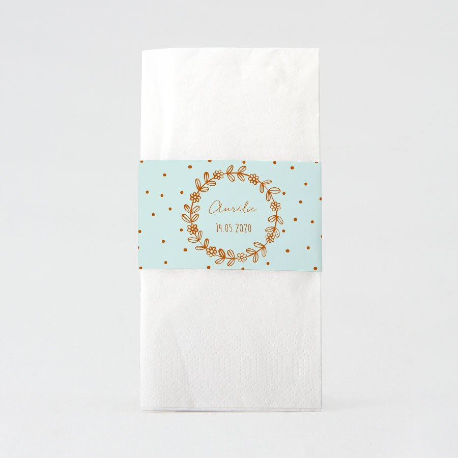 Rond De Serviette Communion Couronne Fleurs Communion Tadaaz