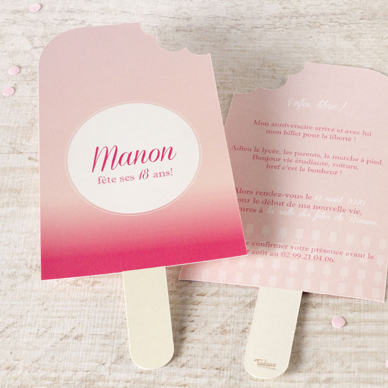 Carte D Invitation Anniversaire Ado Glace Fraise Fete Tadaaz Carte D Invitation Anniversaire Ado Glace Fraise Fete Tadaaz