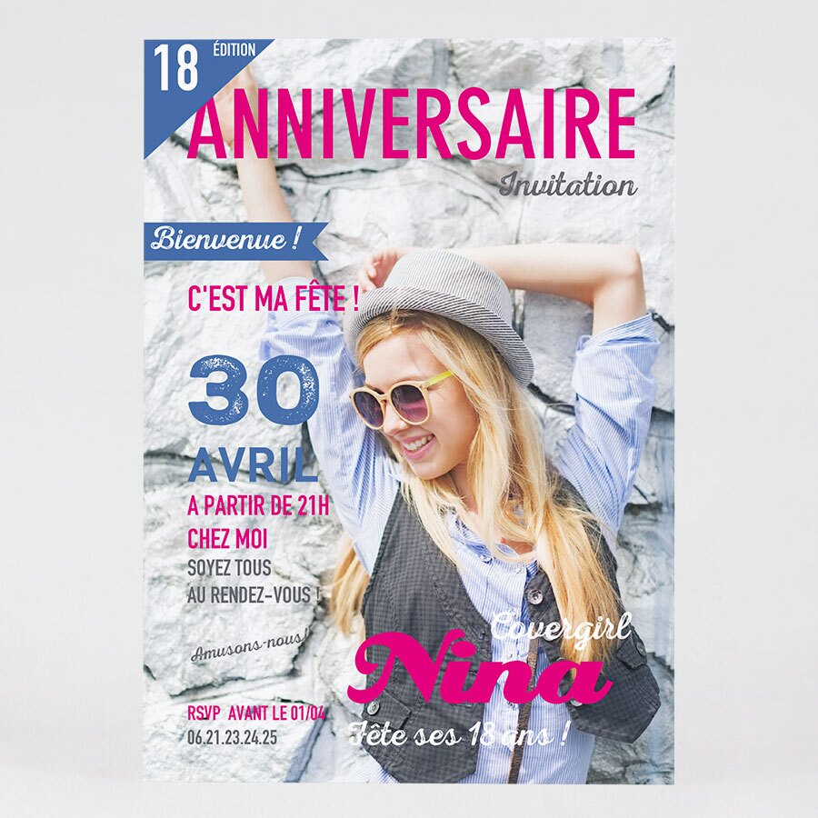 Carte D Invitation Anniversaire Ado Magazine Fete Tadaaz Carte D Invitation Anniversaire Ado Magazine Fete Tadaaz