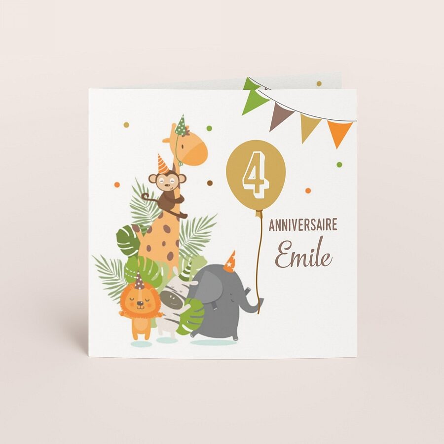 Carte D Invitation Anniversaire Enfant A Personnaliser Tadaaz