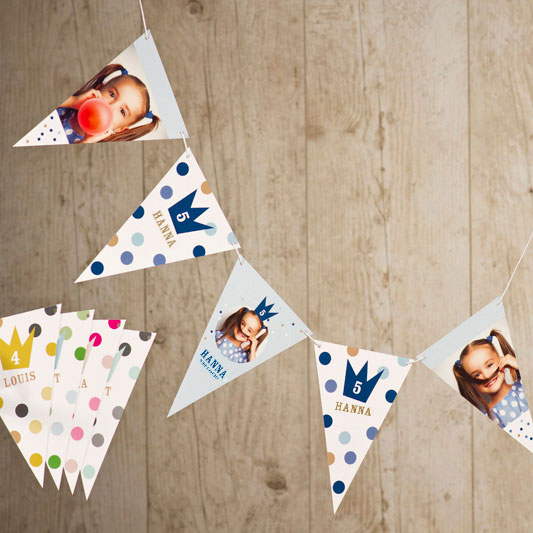 Personalisierbare Girlanden als individuelle Dekoration für Ihre Party